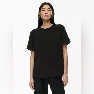 NWT Aritzia Babaton Review Blouse in Matte Pearl, Small